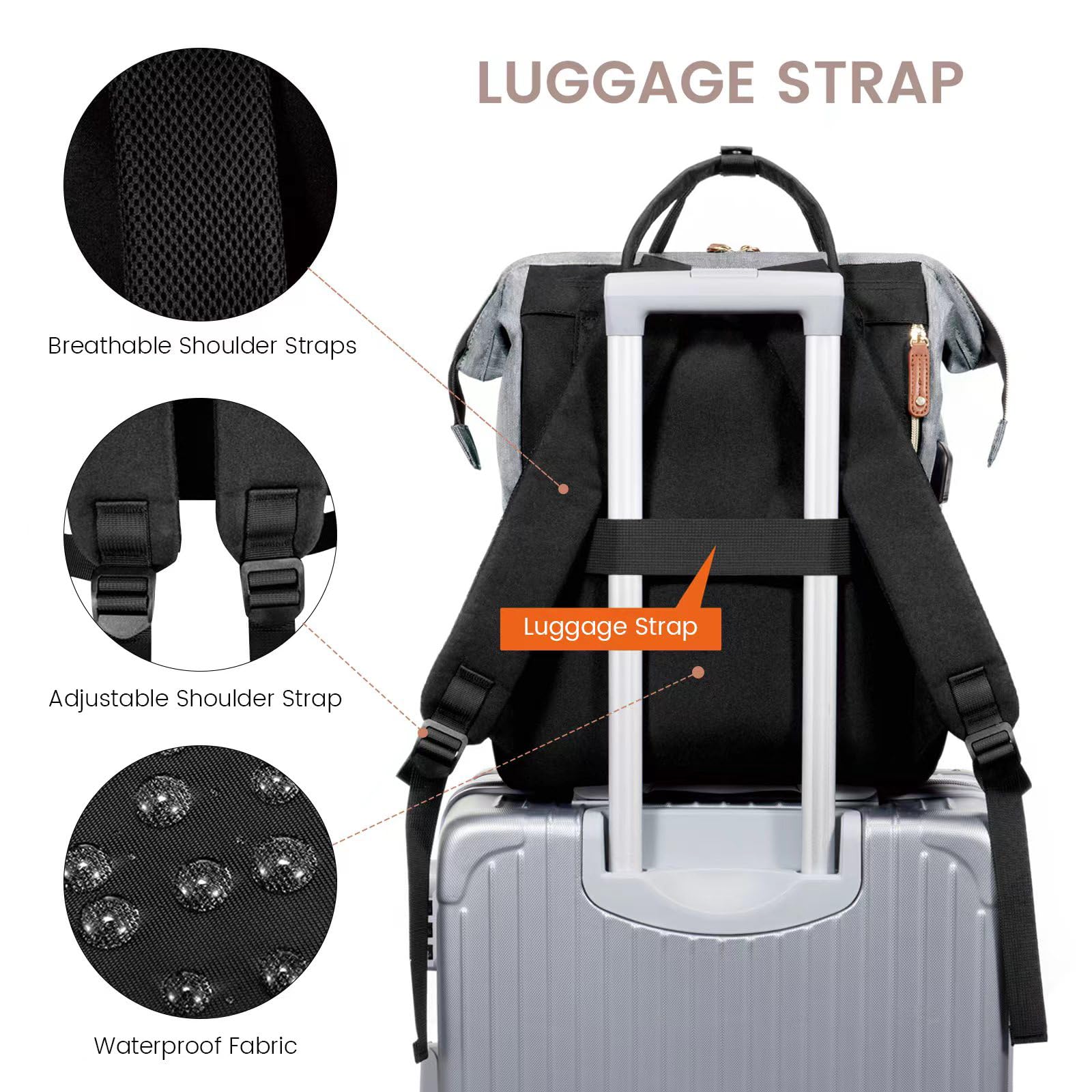 Foto 5 pulgar | Mochila Para Portátil Lovevook Para Mujer 15.6 Pulgadas A Prueba De Agua - Venta Internacional.