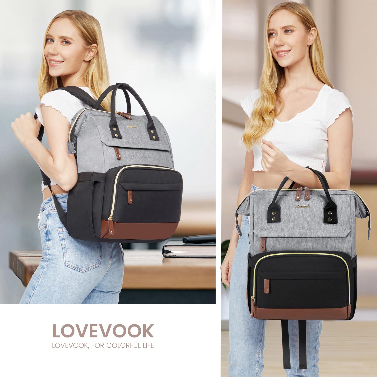 Foto 6 pulgar | Mochila Para Portátil Lovevook Para Mujer 15.6 Pulgadas A Prueba De Agua - Venta Internacional.