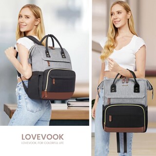 Foto 5 | Mochila Para Portátil Lovevook Para Mujer 15.6 Pulgadas A Prueba De Agua - Venta Internacional.