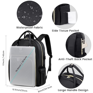 Foto 3 | Mochila Para Portátil Lovevook Para Mujer, Profesora, 15.6 Pulgadas, Impermeable - Venta Internacional.