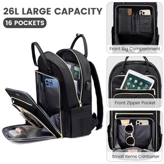 Foto 4 | Mochila Para Portátil Lovevook Para Mujer, Profesora, 15.6 Pulgadas, Impermeable - Venta Internacional.