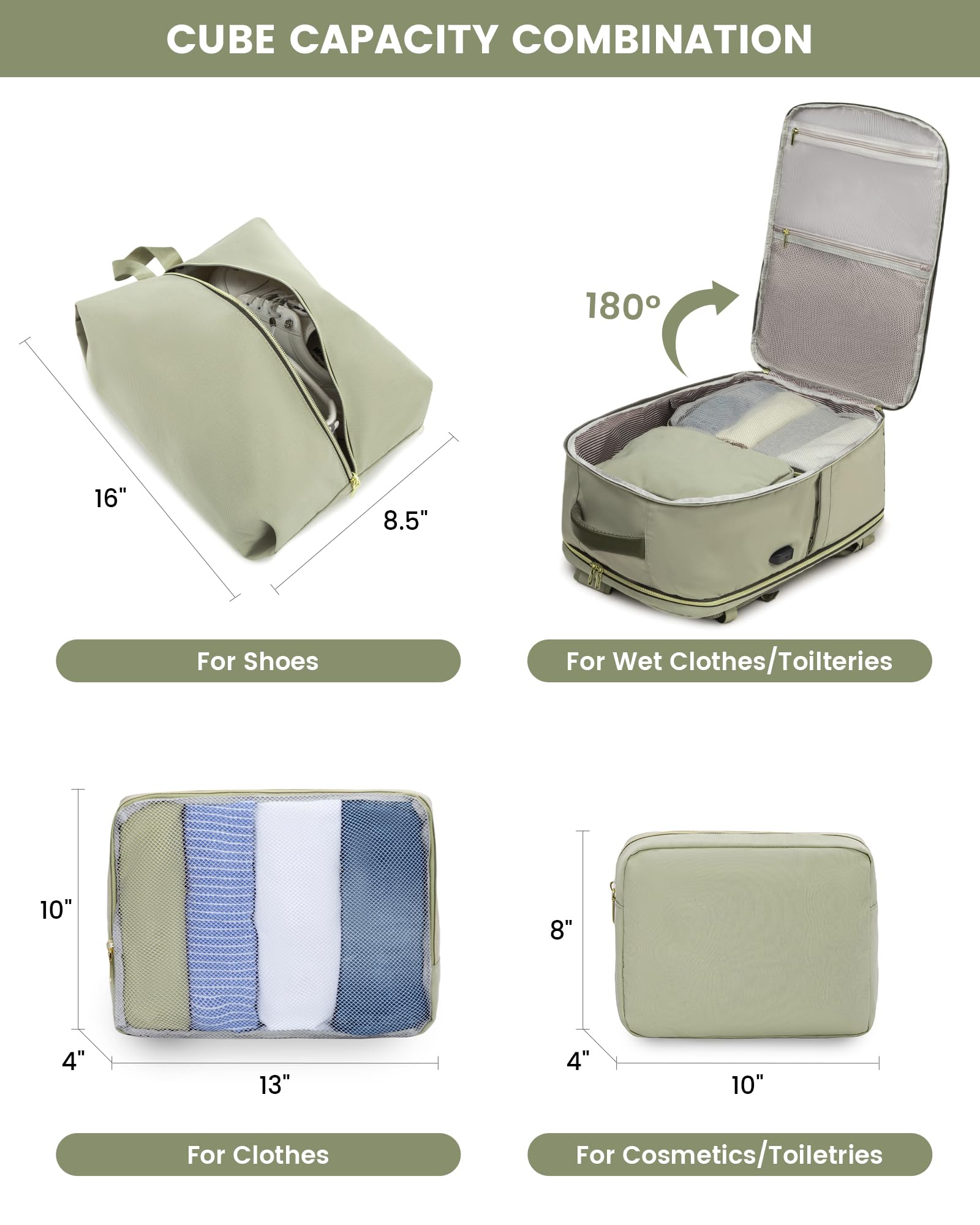 Foto 4 | Mochila Lovevook Large Travel De 40 Litros Para Mujer Con Portátil De 17 Pulgadas - Venta Internacional.