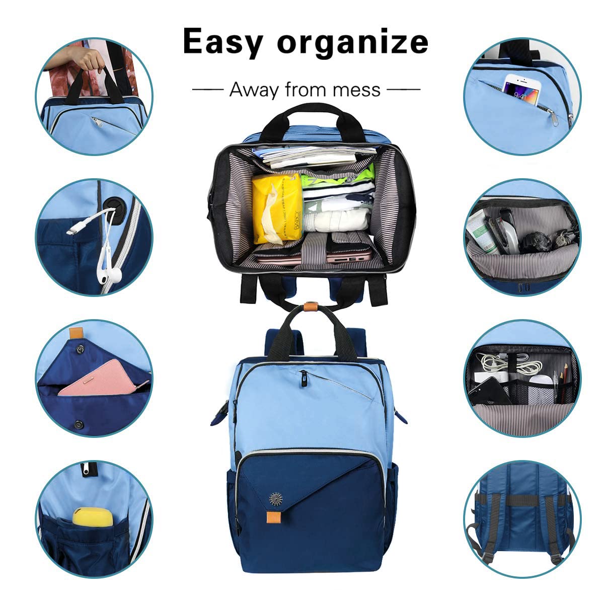 Foto 5 pulgar | Mochila Para Portátil Hap Tim 7651-bl Para Hombre Y Mujer De 15,6 Pulgadas - Venta Internacional.