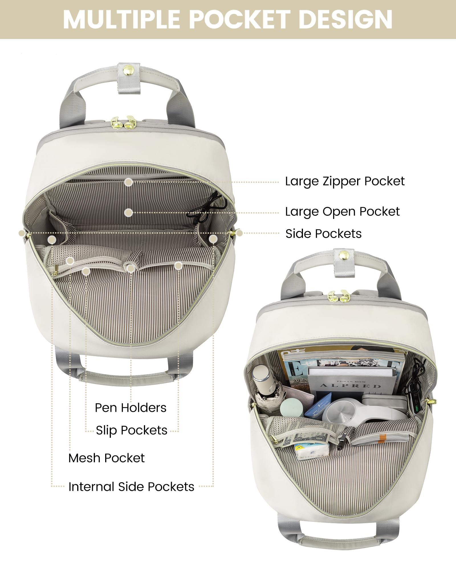Foto 5 pulgar | Mochila Para Portátil Lovevook Para Mujer De 17,3'' Con Puerto Usb A Prueba De Agua - Venta Internacional.