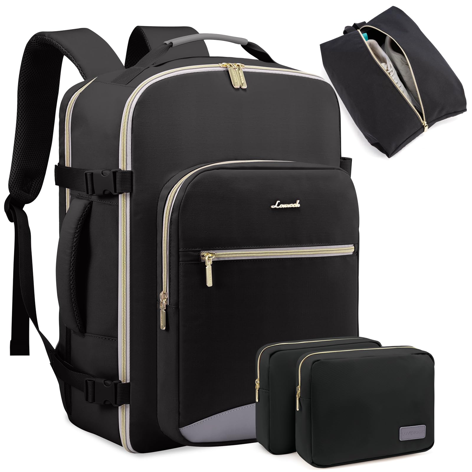 Mochila De Viaje Para Portátil Lovevook 50 L Impermeable 46 Cm Negra - Venta Internacional.