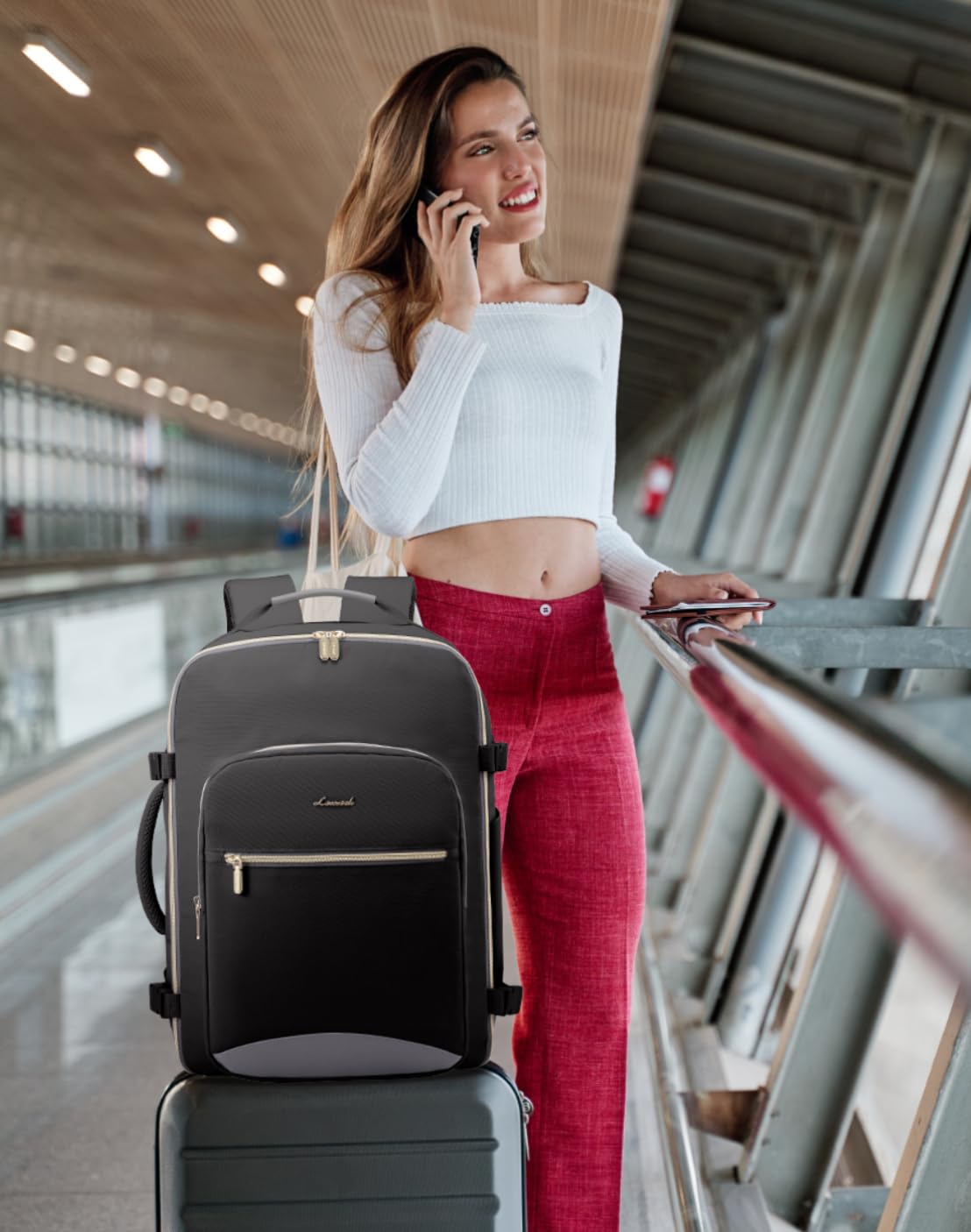 Foto 8 pulgar | Mochila De Viaje Para Portátil Lovevook 50 L Impermeable 46 Cm Negra - Venta Internacional.