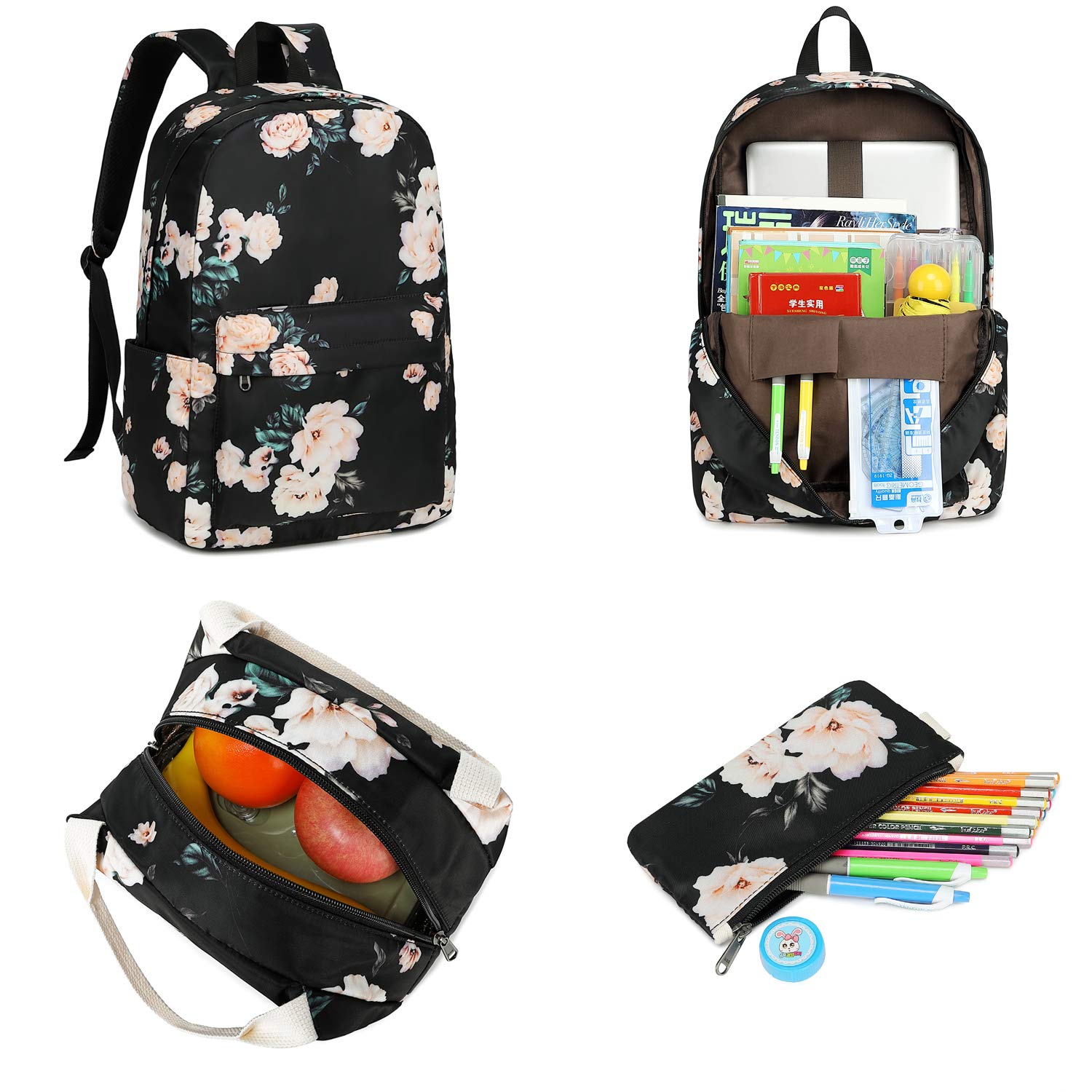 Foto 4 pulgar | Mochila Bluboon School Teen Girls Para Portátil De 15 Pulgadas Con Bolsa De Almuerzo - Venta Internacional.