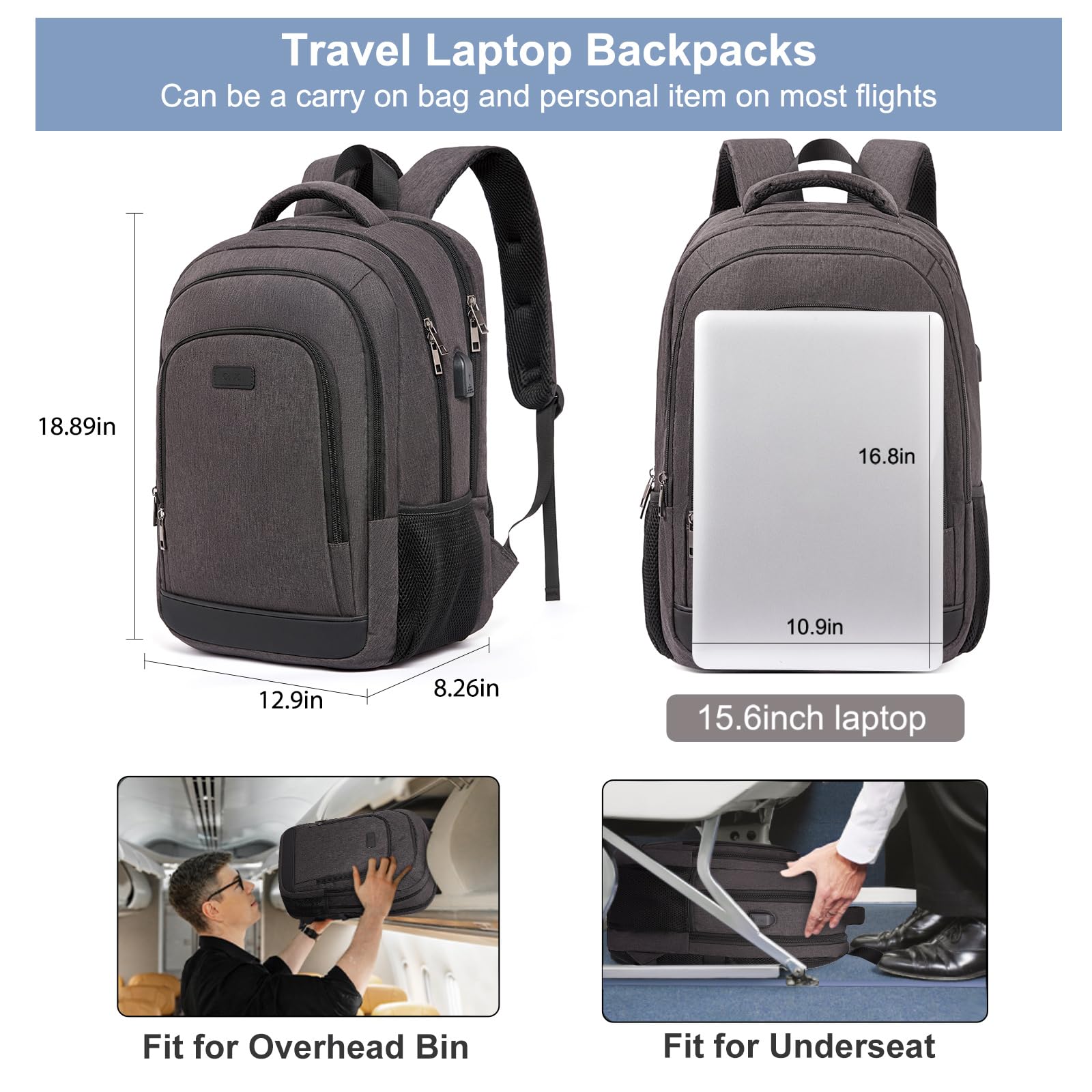 Foto 5 pulgar | Mochila Cluci Para Ordenador Portátil Escolar Para Hombre Y Mujer De 15,6 Pulgadas, Color Negro - Venta Internacional.