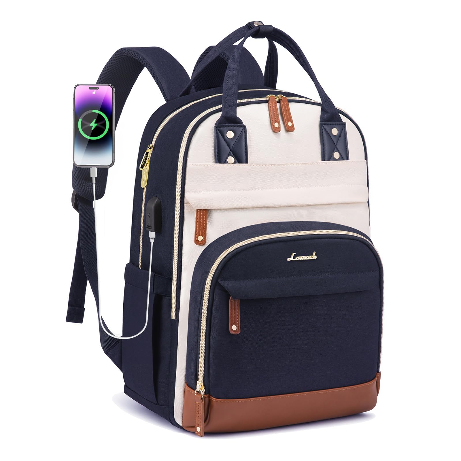 Mochila Lovevook Para Portátil De Mujer De 17 Pulgadas De Nailon Impermeable - Venta Internacional.