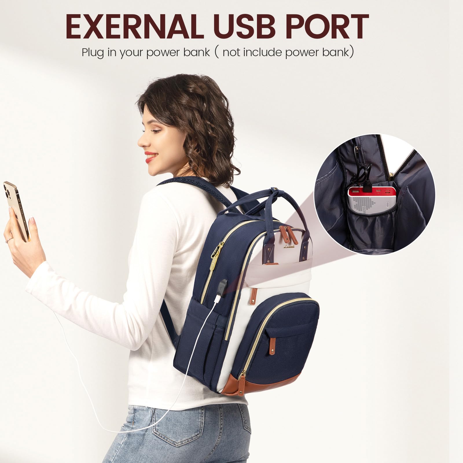 Foto 6 pulgar | Mochila Lovevook Para Portátil De Mujer De 17 Pulgadas De Nailon Impermeable - Venta Internacional.