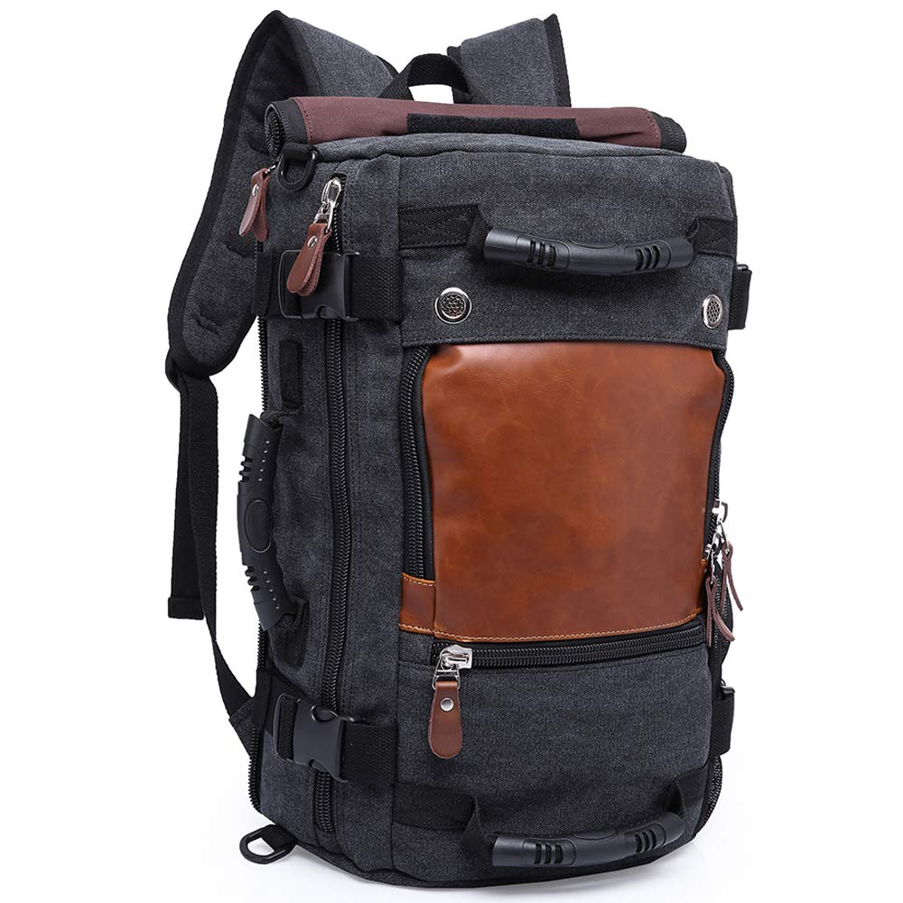 Mochila Kaka Para Hombre, Bolsa De Viaje Carry On Weekender Negra 15.6 Pulgadas - Venta Internacional.