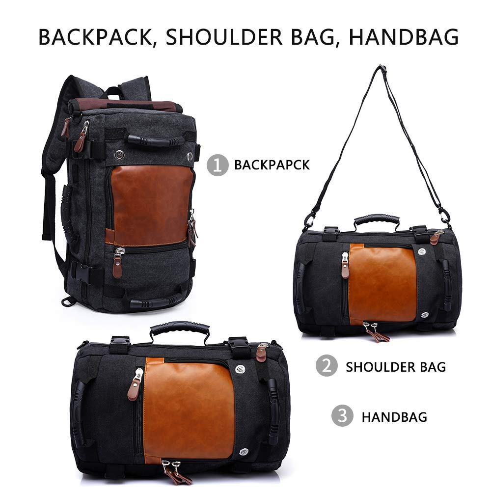 Foto 4 pulgar | Mochila Kaka Para Hombre, Bolsa De Viaje Carry On Weekender Negra 15.6 Pulgadas - Venta Internacional.