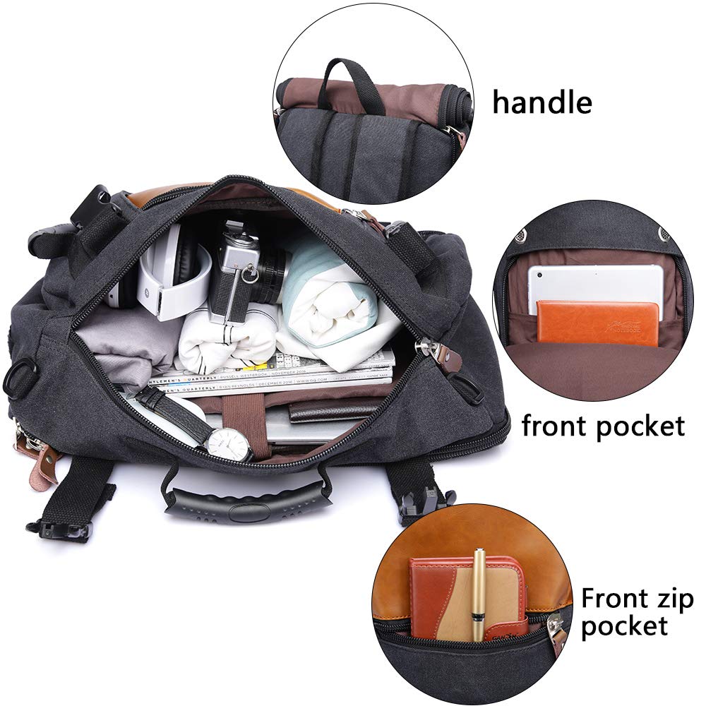 Foto 6 pulgar | Mochila Kaka Para Hombre, Bolsa De Viaje Carry On Weekender Negra 15.6 Pulgadas - Venta Internacional.