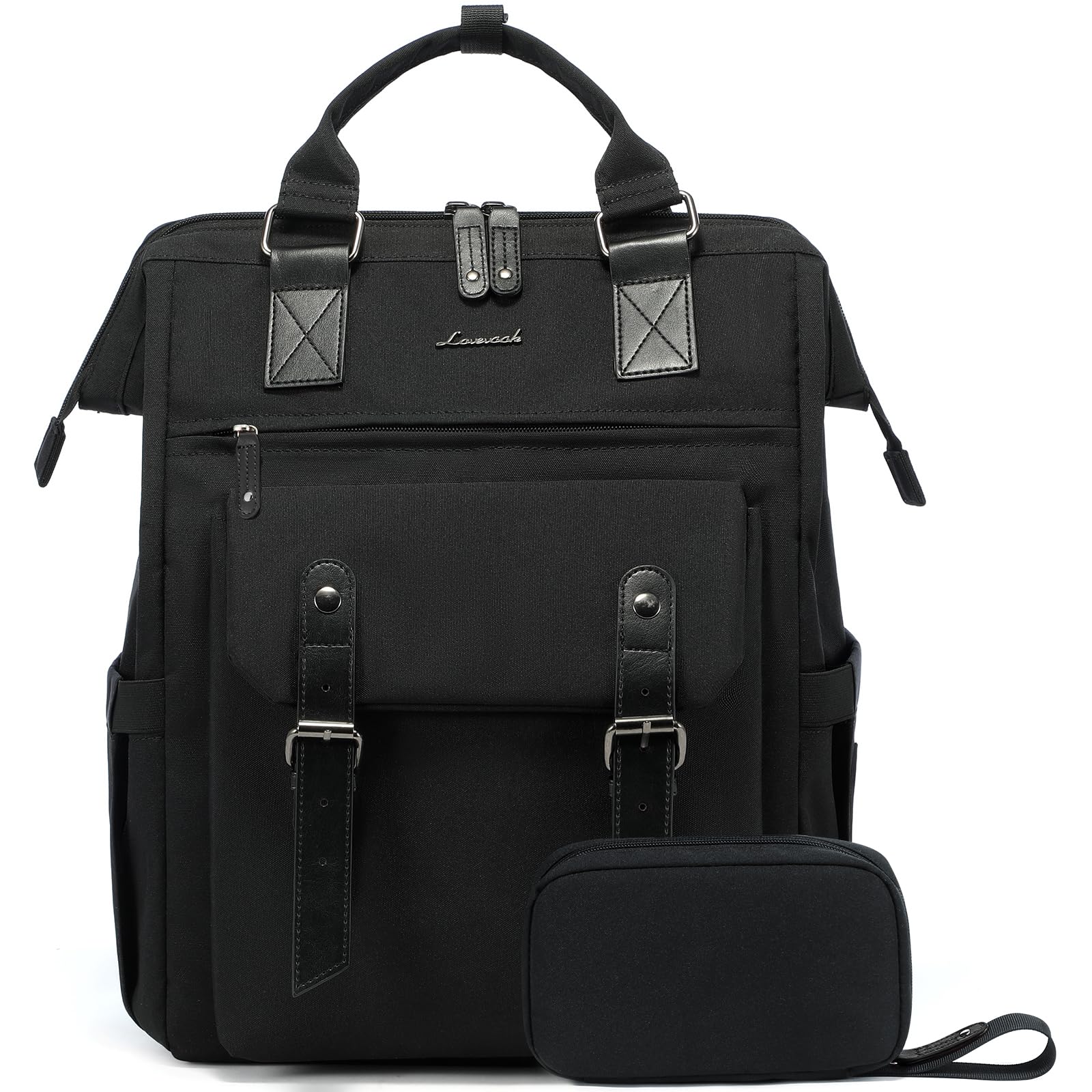 Mochila Para Portátil Lovevook Para Mujer, Trabajo Y Viajes De 17 Pulgadas, Negra - Venta Internacional.
