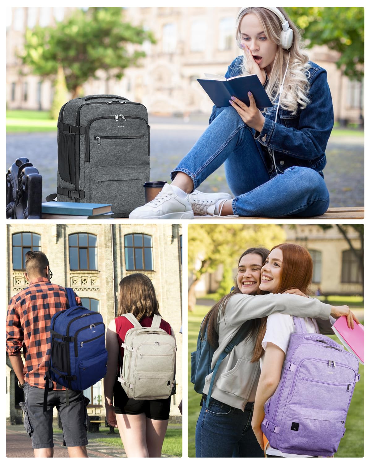 Foto 7 | Mochila Wandf Travel De 32 Litros Para Spirit Airlines Con Bolsillo Húmedo - Venta Internacional.