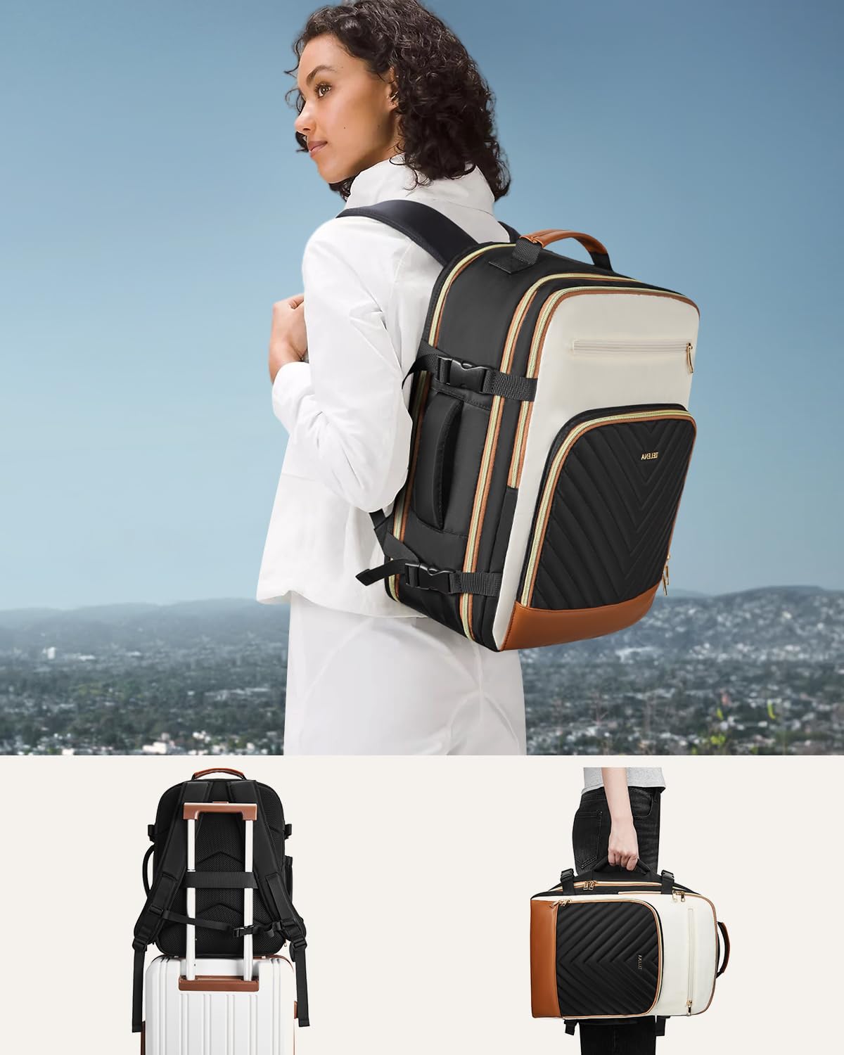Foto 8 pulgar | Mochila De Viaje Telena Para Portátil De 15.6 Pulgadas Para Mujer, Color Negro - Venta Internacional.