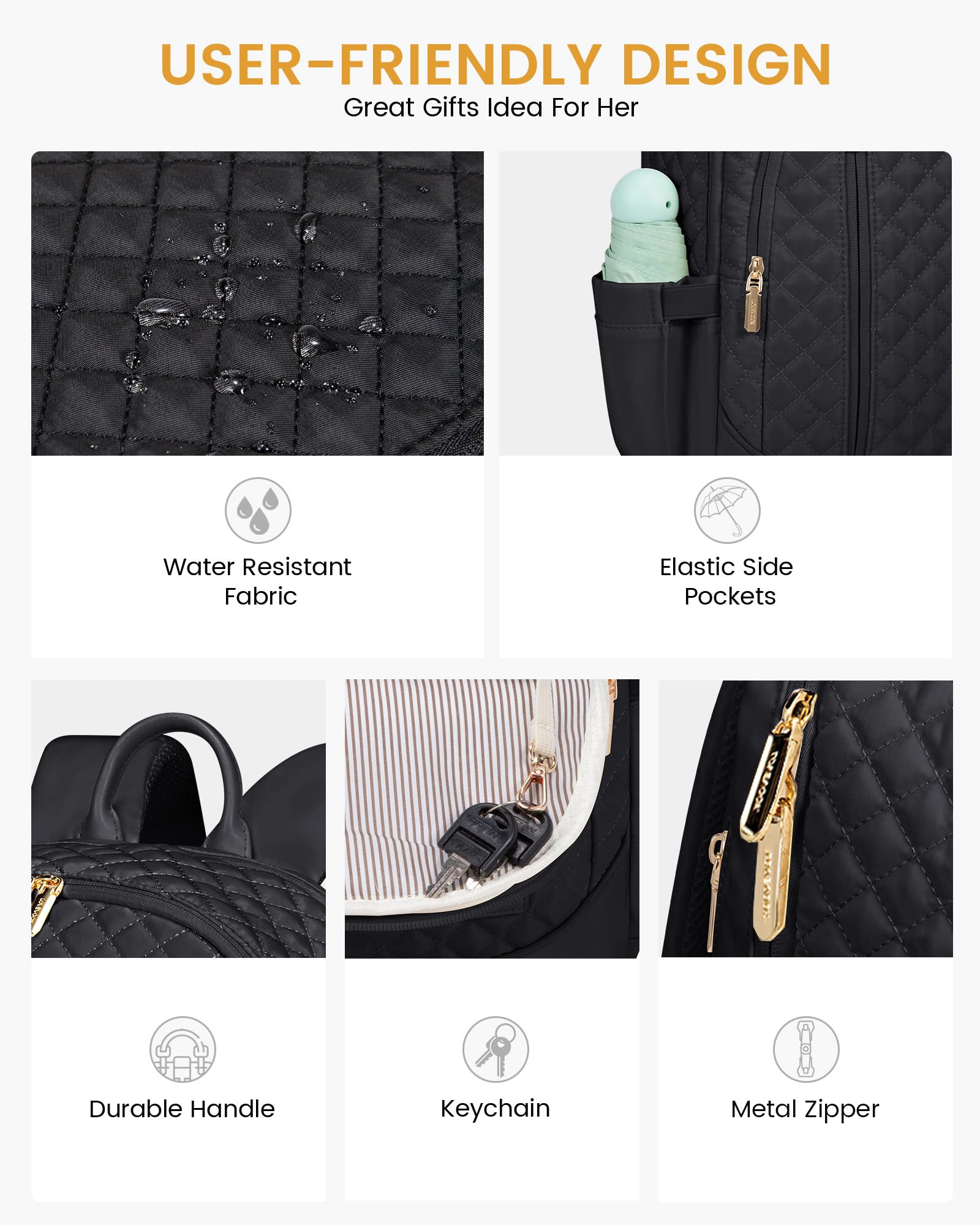 Foto 4 | Mochila De Viaje Lovevook Elegant Style Para Portátil De 17 Pulgadas Para Mujer - Venta Internacional.
