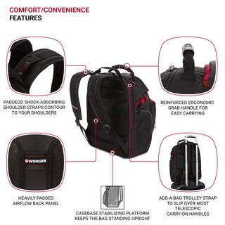 Foto 2 | Mochila Wenger Maxxum para Portátil 16'' Negra - Venta Internacional