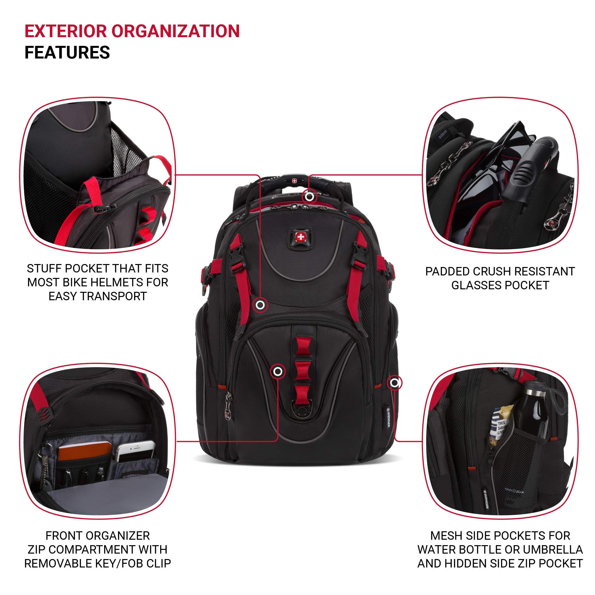 Foto 4 pulgar | Mochila Wenger Maxxum para Portátil 16'' Negra - Venta Internacional
