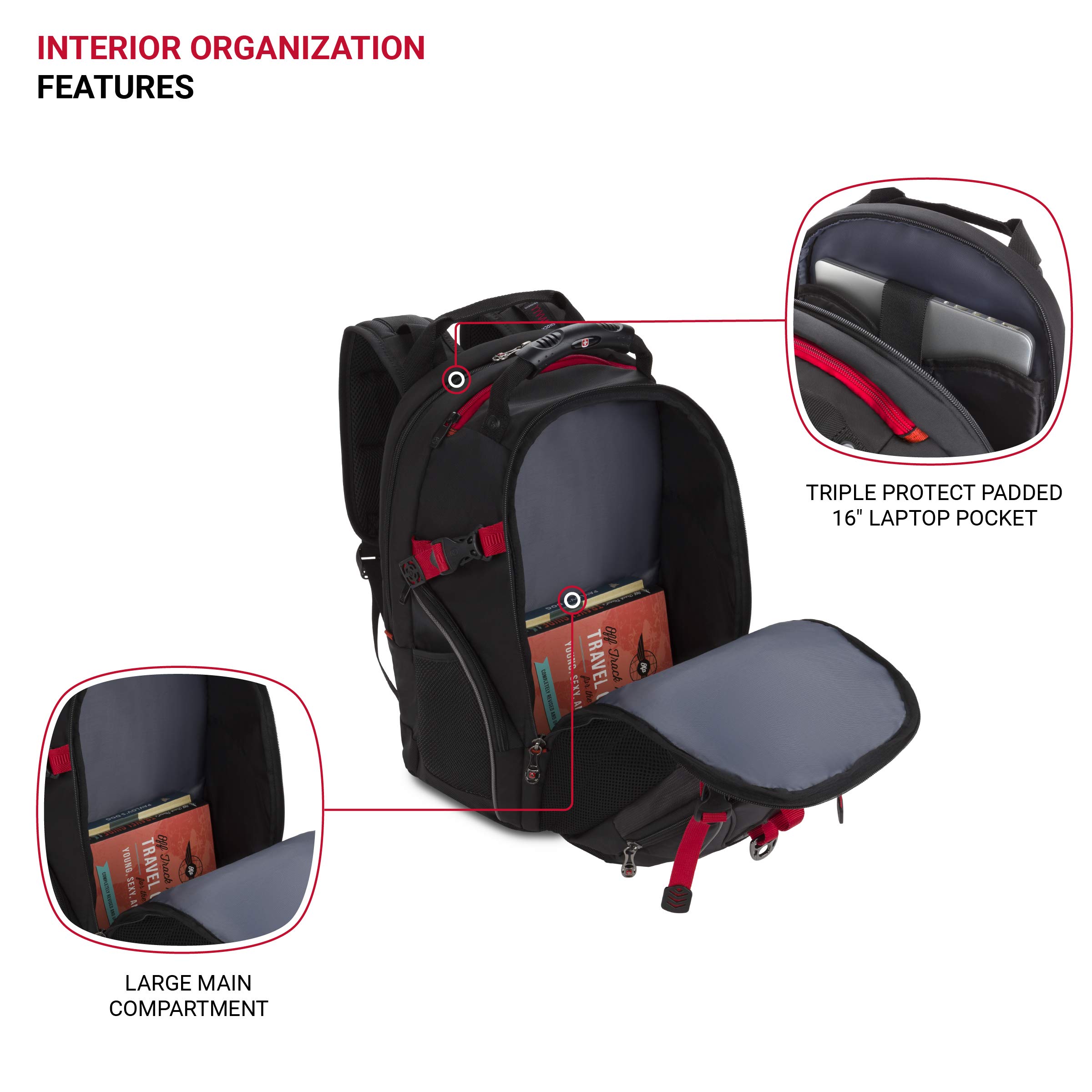 Foto 5 pulgar | Mochila Wenger Maxxum para Portátil 16'' Negra - Venta Internacional