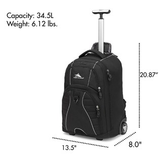 Foto 3 | Mochila con Ruedas High Sierra Negra-Venta Internacional