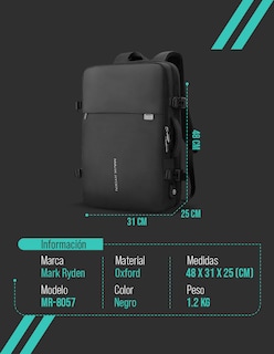 Foto 6 | Mochila Expandible Mark Ryden 8057 Gris