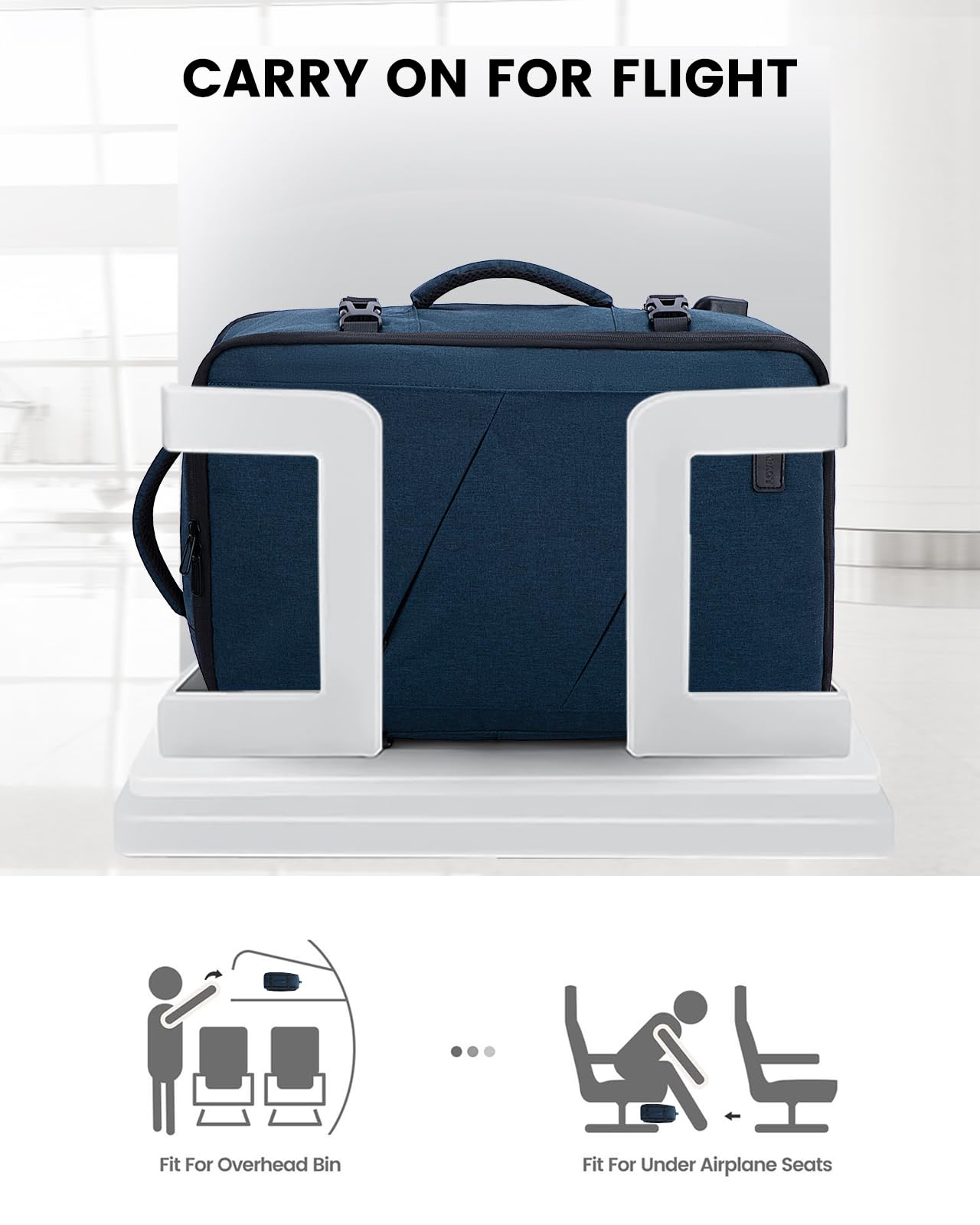 Foto 2 | Mochila de Viaje Lovevook Carry On 50 L con Puerto USB Azul Marino - Venta Internacional