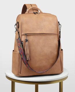 Foto 7 | Mochila para Portátil Fadeon Leather 15.6 "Marrón para Mujer - Venta Internacional