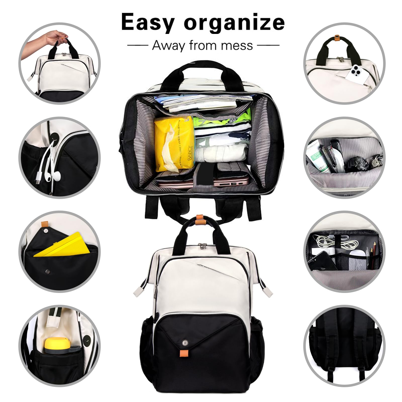 Foto 4 | Mochila Hap Tim para Portátil  Caqui y Negro - Venta Internacional