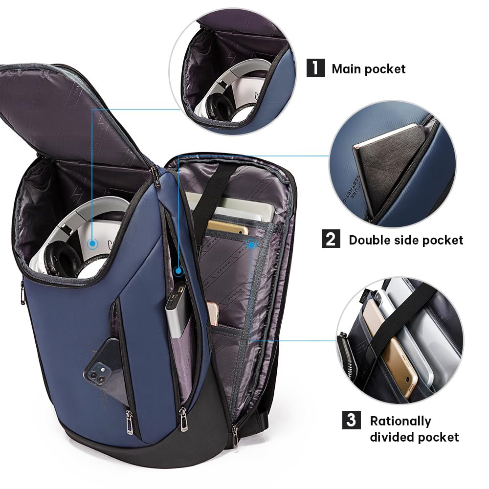 Foto 3 pulgar | Mochila Bange Business Smart Impermeable para Portátil de 15.6 Pulgadas - Venta Internacional