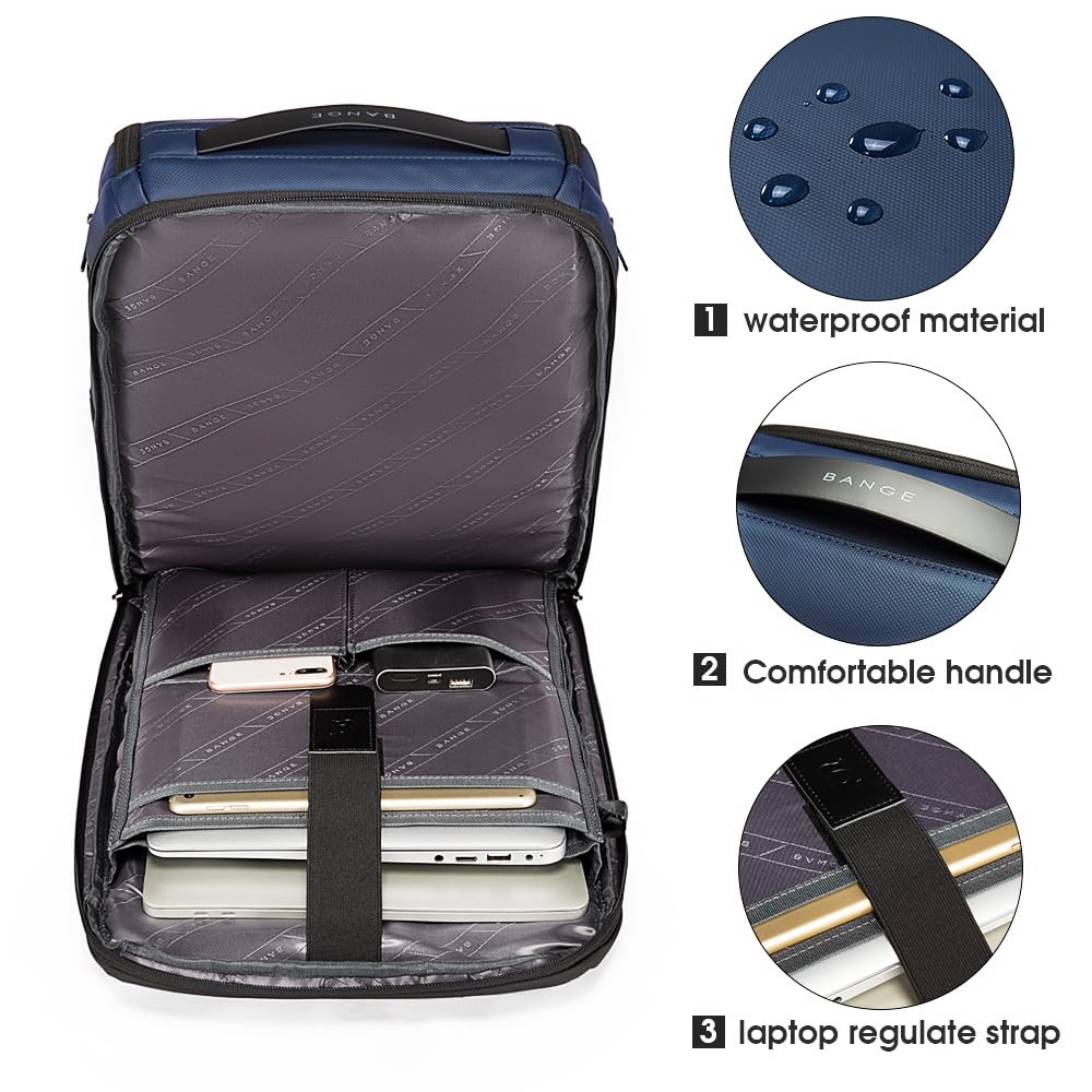 Foto 4 | Mochila Bange Business Smart Impermeable para Portátil de 15.6 Pulgadas - Venta Internacional