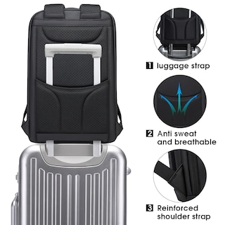 Foto 6 | Mochila Bange Business Smart Impermeable para Portátil de 15.6 Pulgadas - Venta Internacional