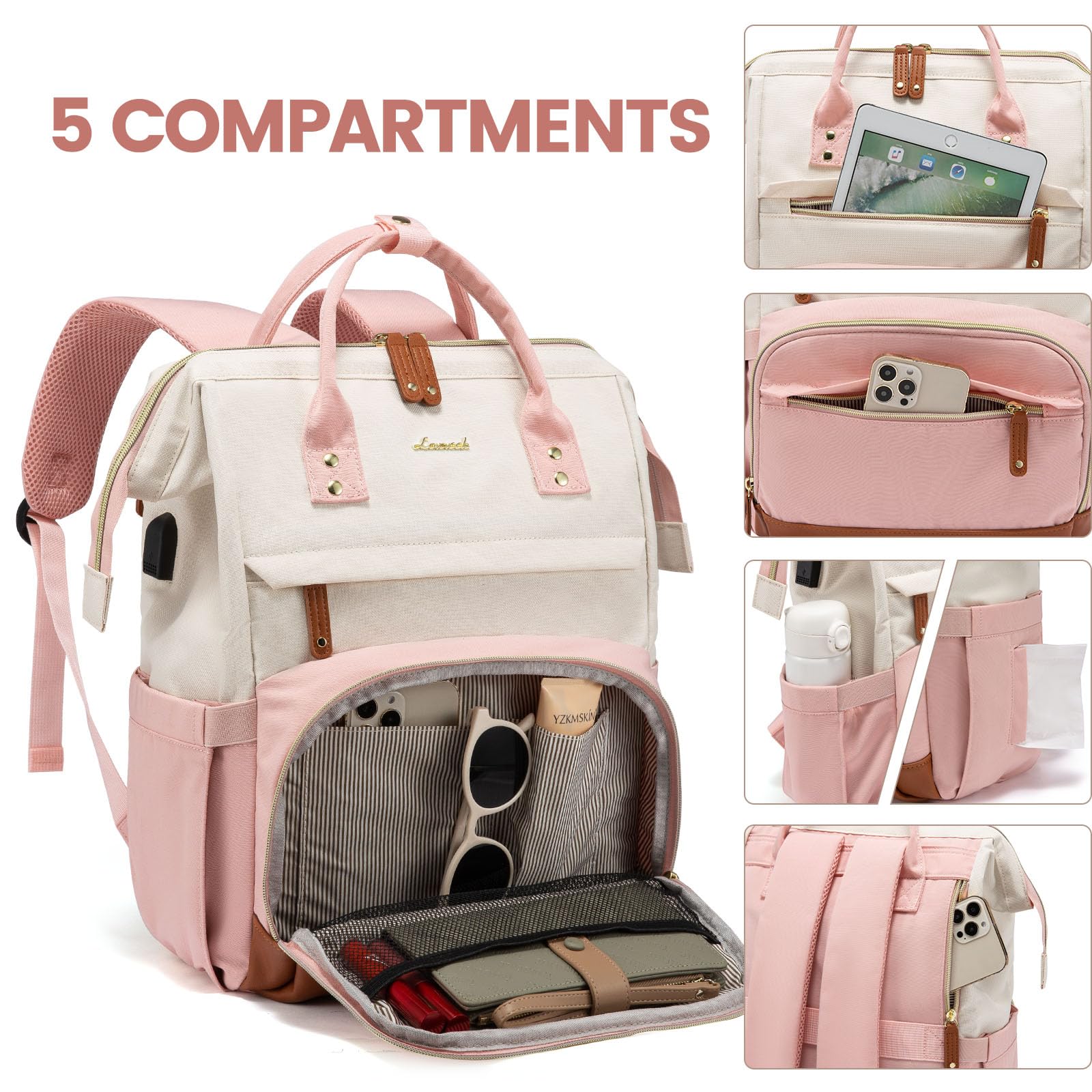Foto 3 | Mochila para Portátil Lovevook para Mujer- Venta Internacional