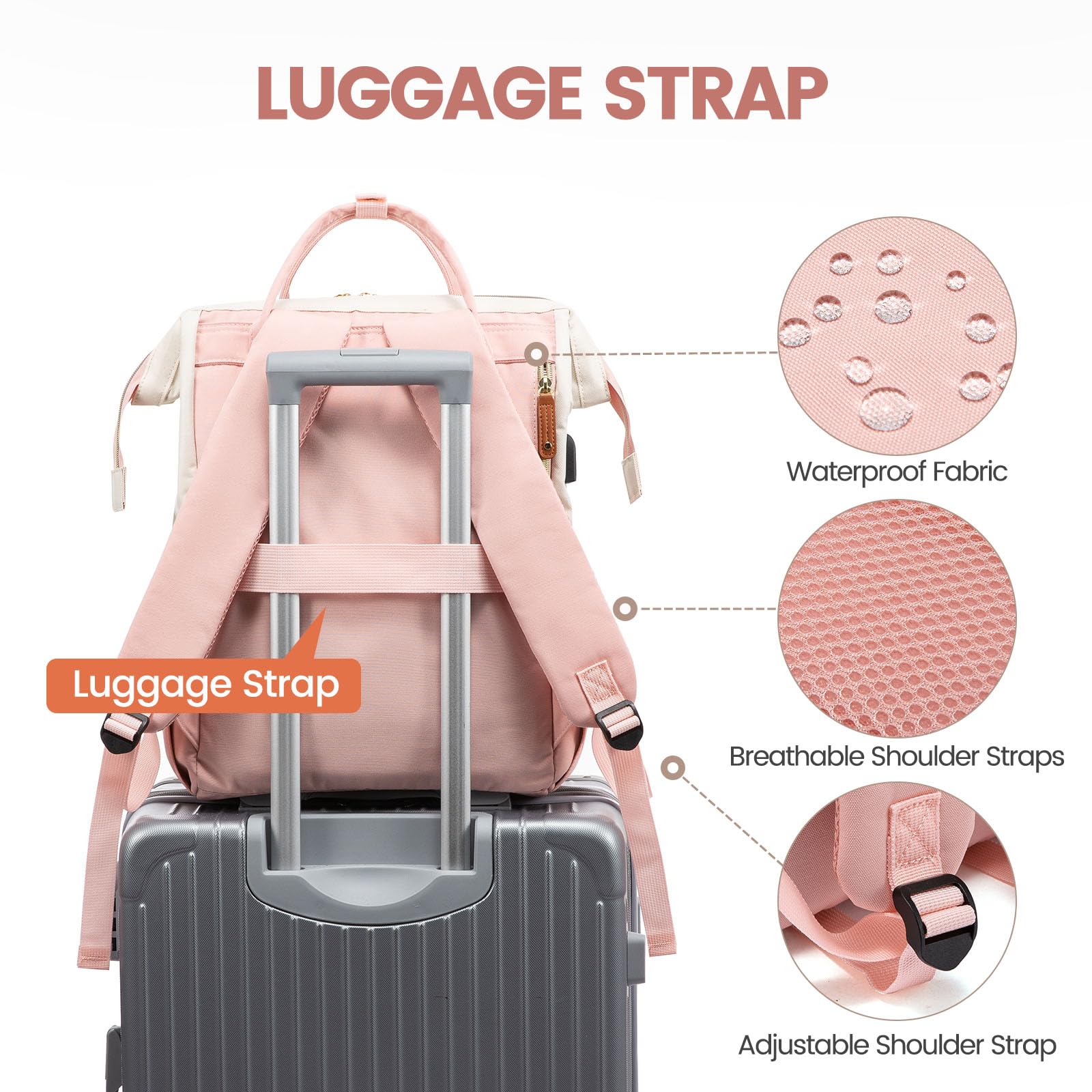 Foto 4 | Mochila para Portátil Lovevook para Mujer- Venta Internacional
