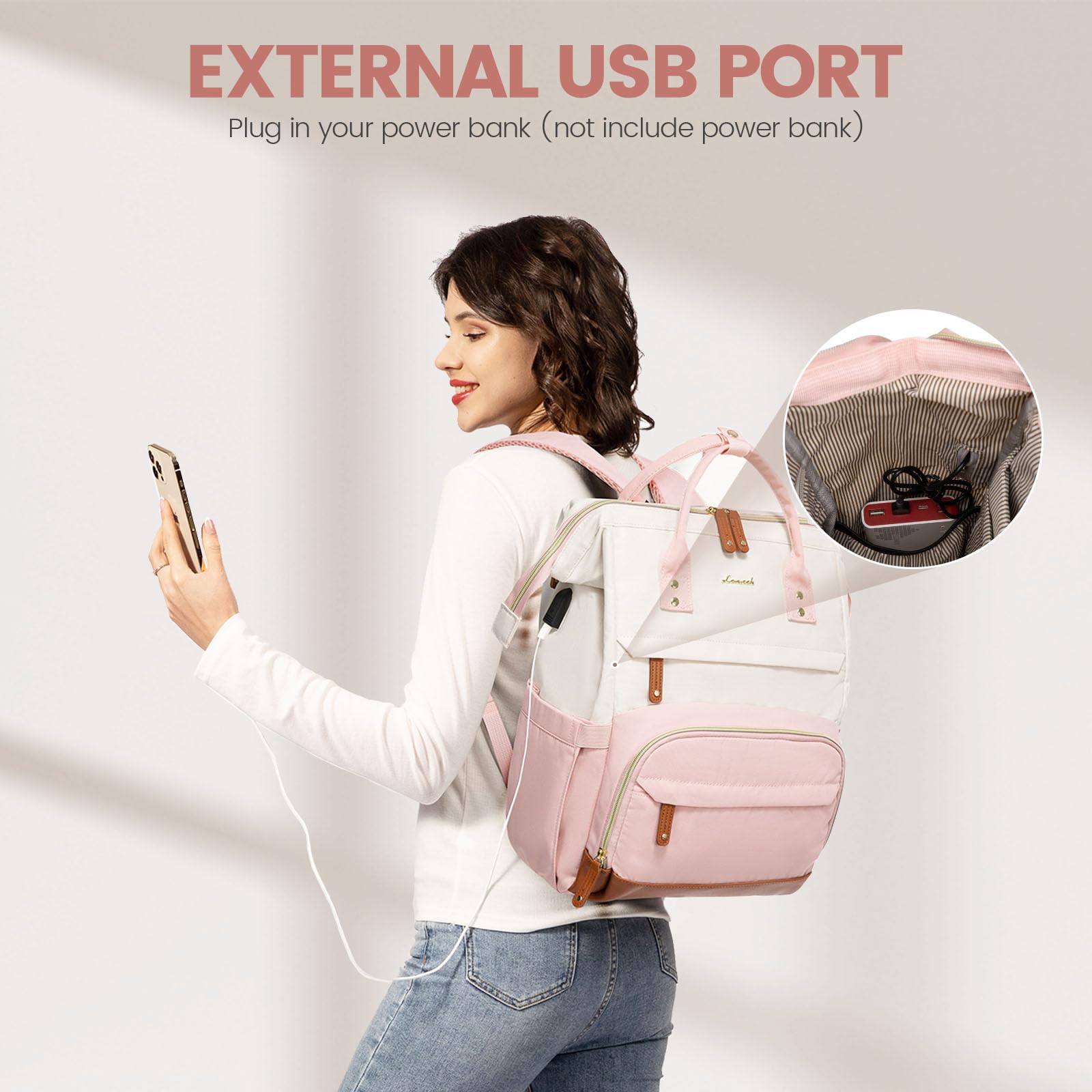 Foto 5 | Mochila para Portátil Lovevook para Mujer- Venta Internacional