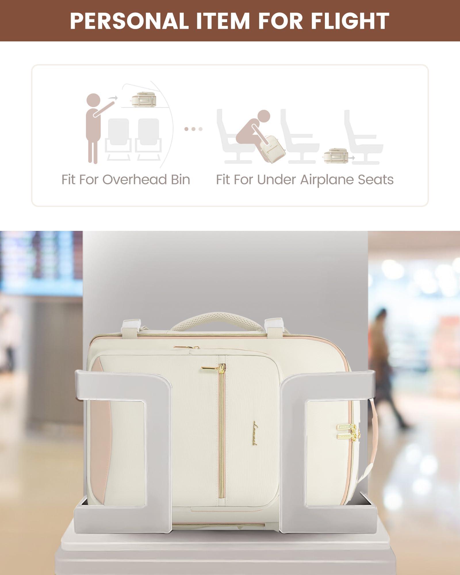 Foto 4 | Mochila Lovevook de 40 l Beige - Venta Internacional