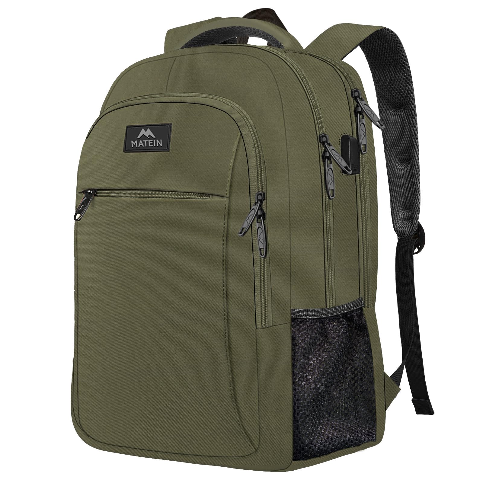 Foto 2 pulgar | Mochila para Portátil Matein de 15,6 Pulgadas con Puerto Usb Verde - Venta Internacional