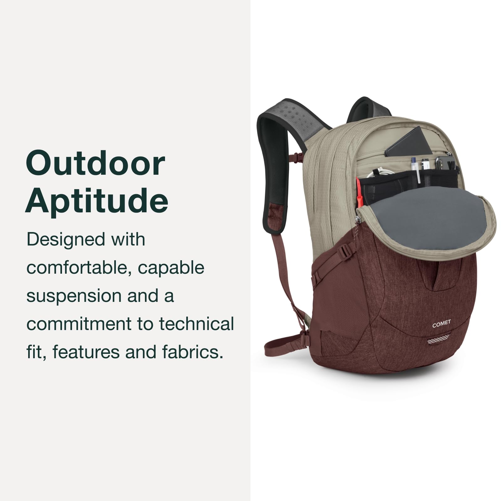 Foto 7 pulgar | Mochila Osprey Comet para Portátil Negra - Venta Internacional