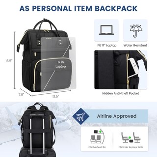 Foto 3 | Mochila Lovevook para Laptop de 17 Pulgadas con Puerto USB - Venta Internacional
