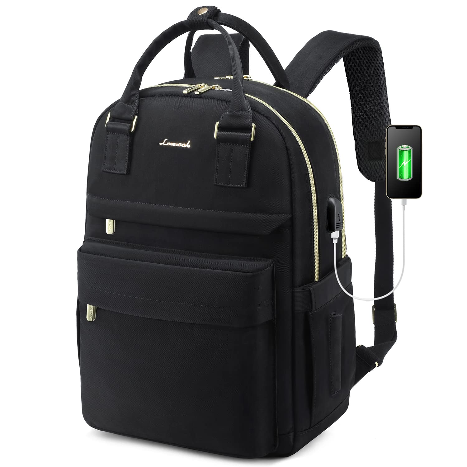 Foto 1 | Mochila para Portátil 15.6 Pulgadas Con Puerto Usb  Lovevook para Mujer- Venta Internacional