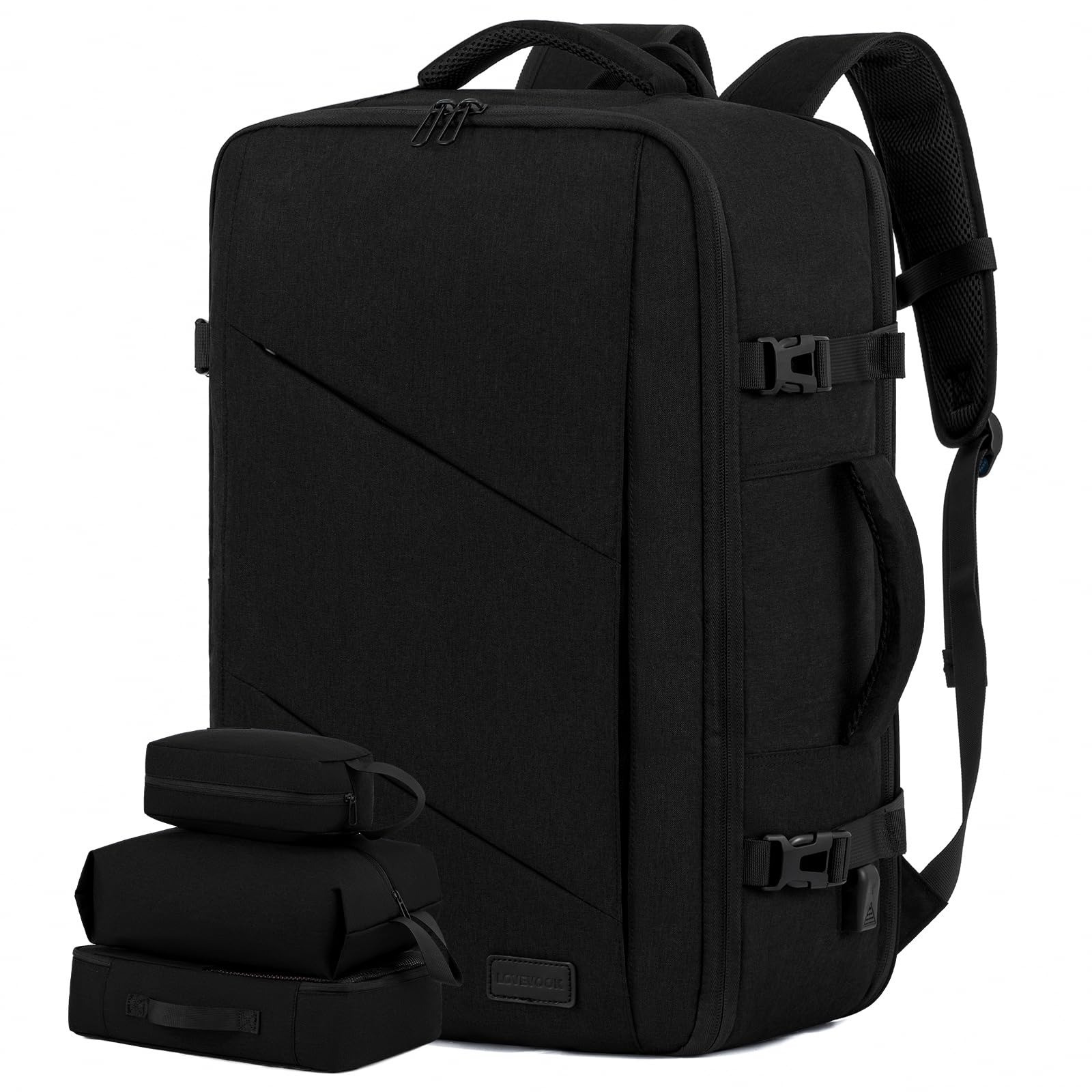 Mochila de Viaje Lovevook Carry On 50 l con Puerto USB Negra- Venta Internacional