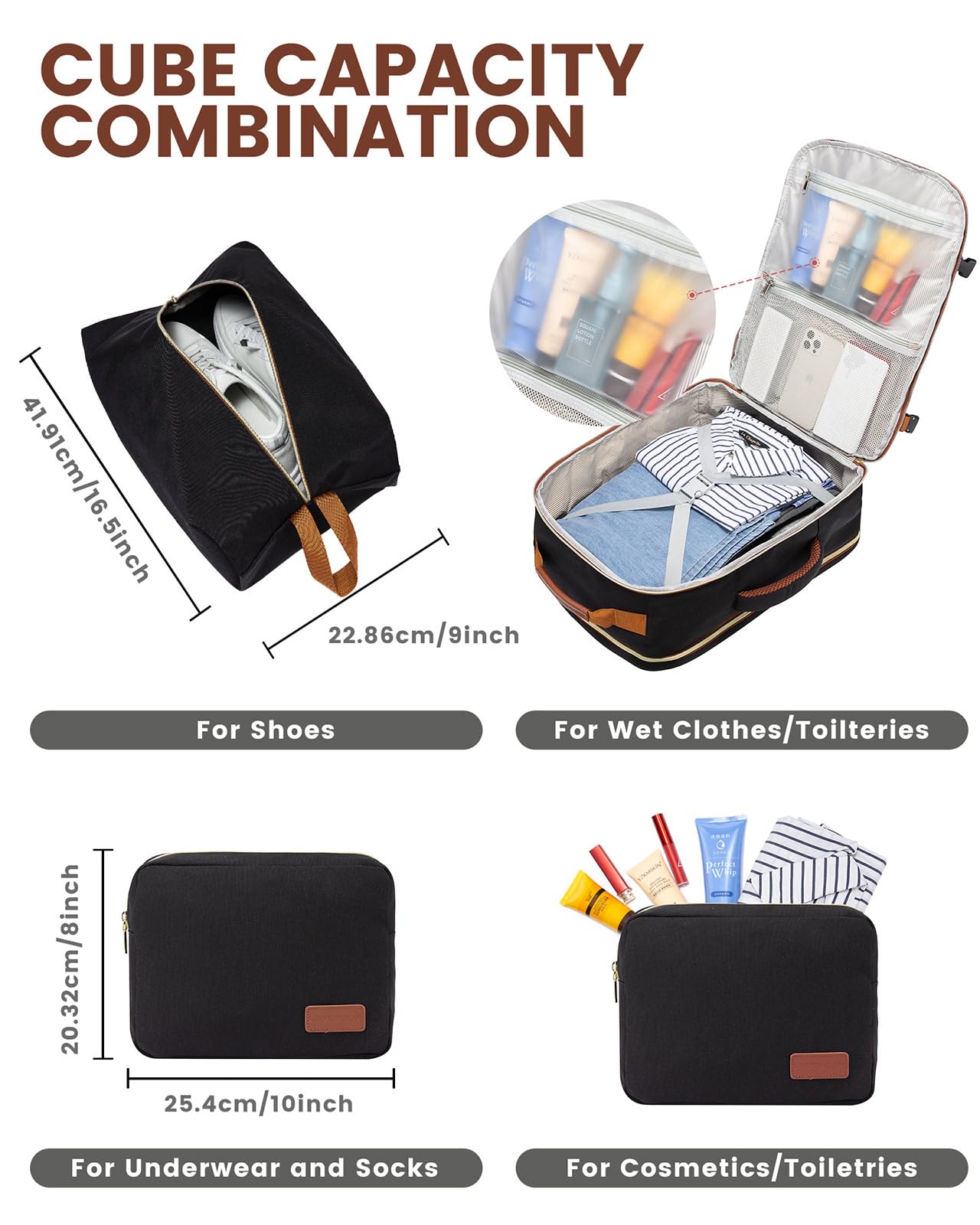 Foto 5 | Mochila de Viaje Lovevook Negra - Venta Internacional