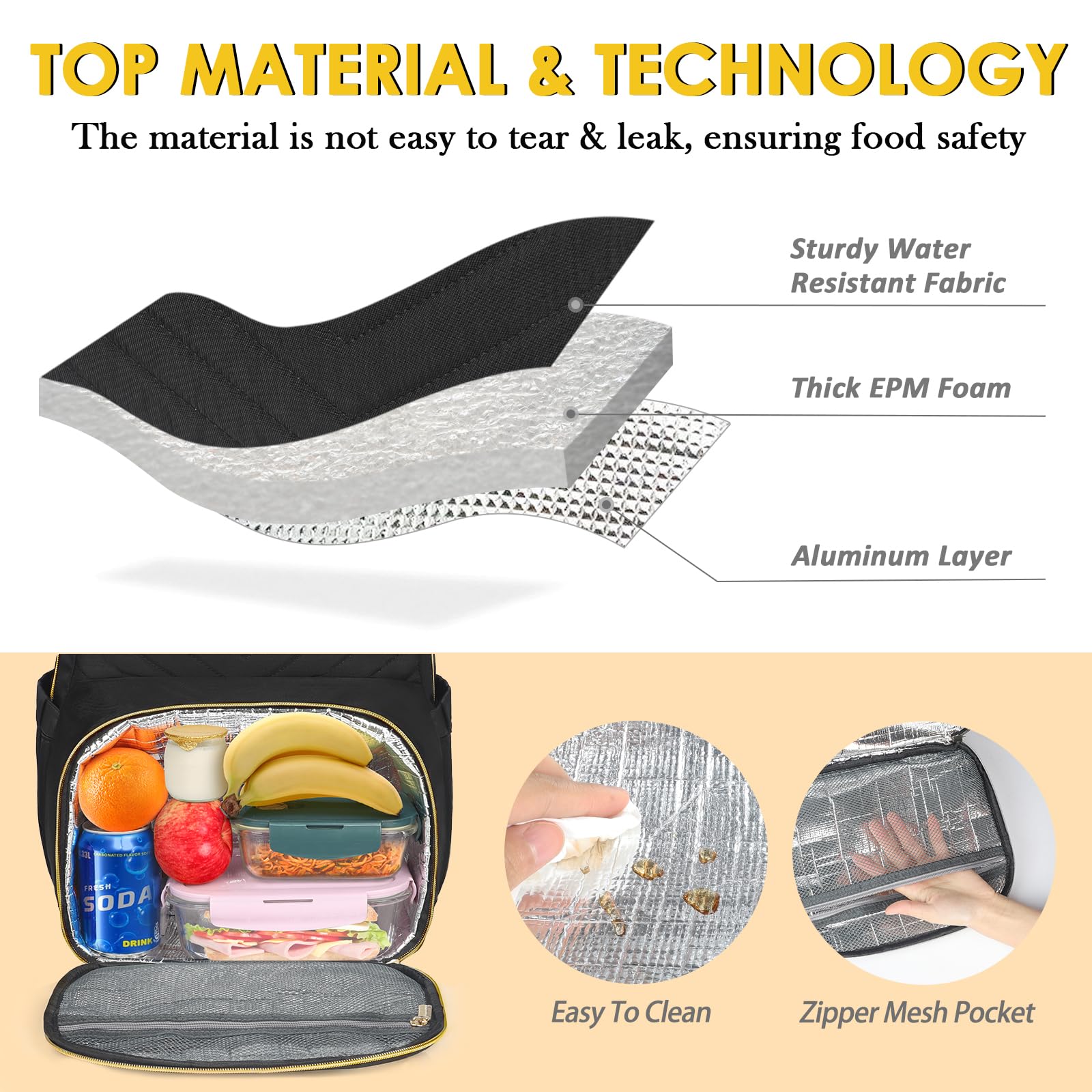 Foto 7 pulgar | Mochila Matein Lonchera y para Laptop con Nevera USB de 15.6 " para Mujer - Venta Internacional