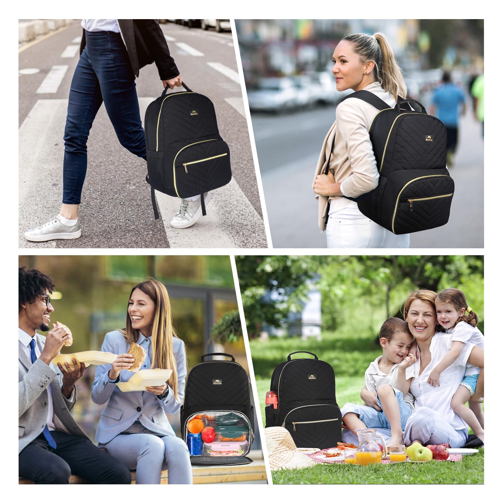 Foto 7 | Mochila Matein Lonchera y para Laptop con Nevera USB de 15.6 " para Mujer - Venta Internacional