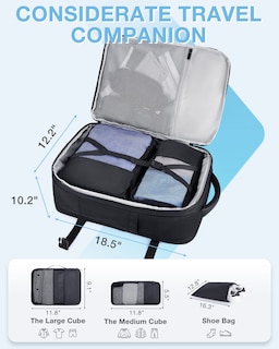 Foto 3 | Mochila para Laptop Bagsmart Negro - Venta Internacional