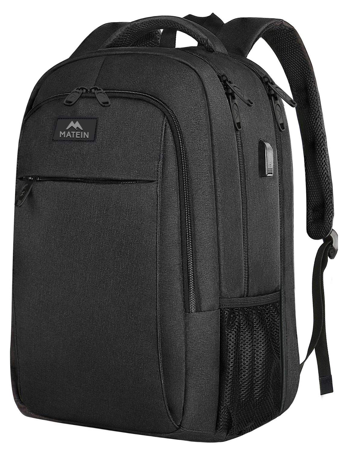 Foto 2 pulgar | Mochila Matein para Laptop Usb 18.4 Pulgadas Negra - Venta Internacional