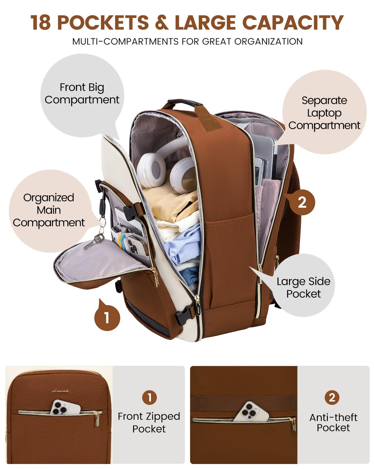 Foto 3 | Mochila para Laptop Lovevook - Venta Internacional