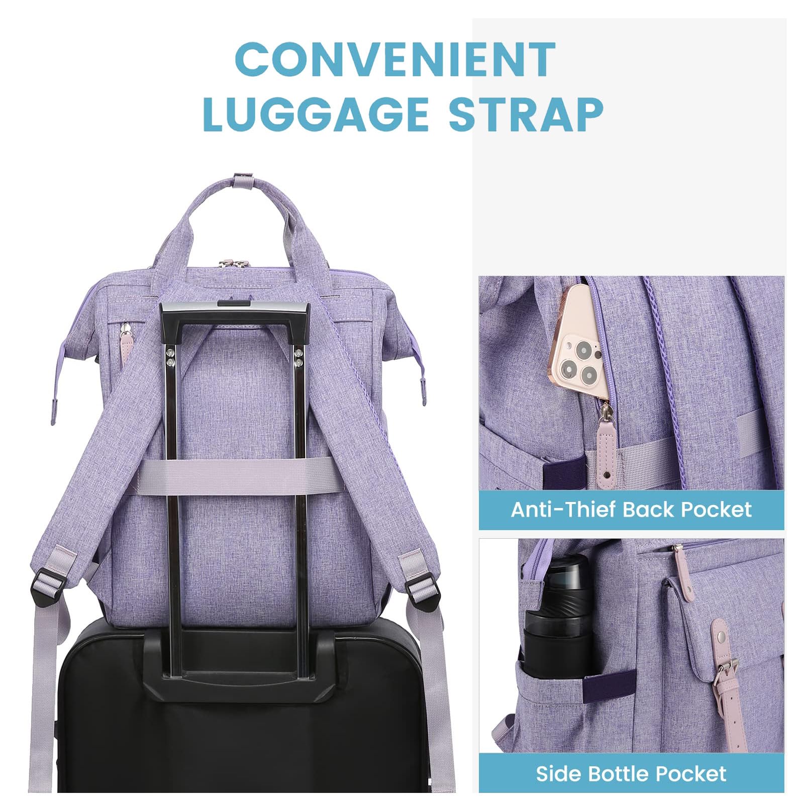 Foto 5 | Mochila para Laptop Lovevook 15.6 Pulgadas con Puerto Usb - Venta Internacional