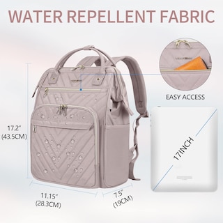 Foto 2 | Mochila Vankean para Laptop 17 Pulgadas Impermeable Rosa Claro - Venta Internacional