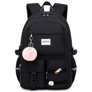 Foto 1 | Mochila Abshoo Big Student Negra para Laptop para Mujer - Venta Internacional